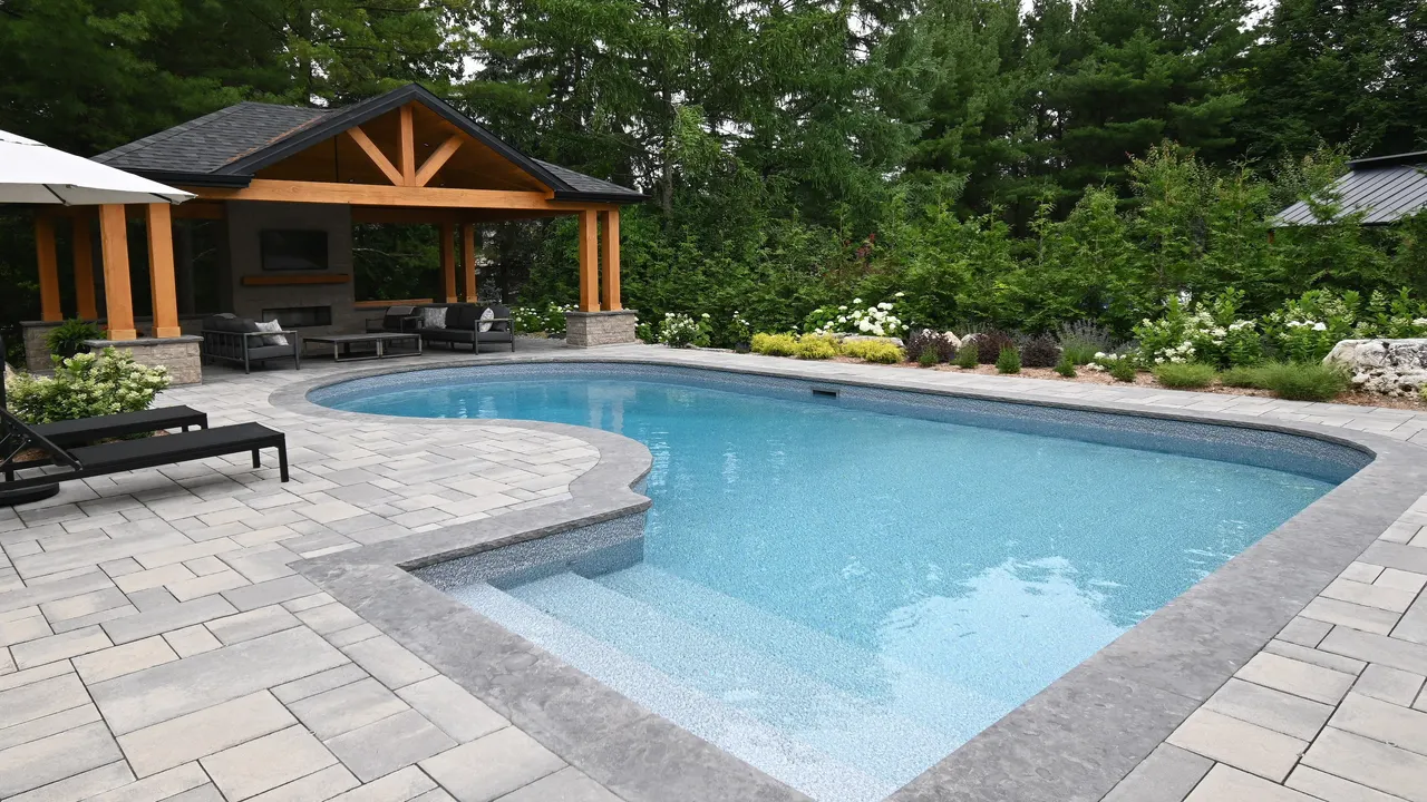 Backyard staycation landscaping in Dundas, Ontario