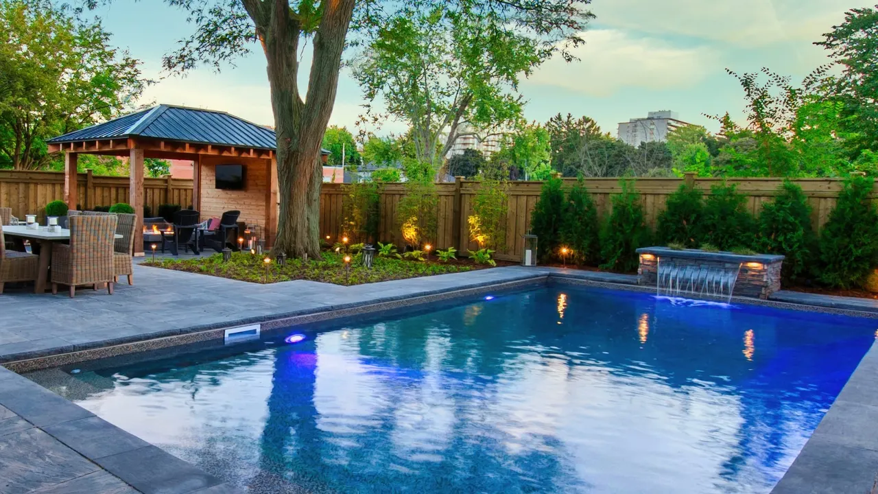 Family staycation backyard design in Burlington, Ontario