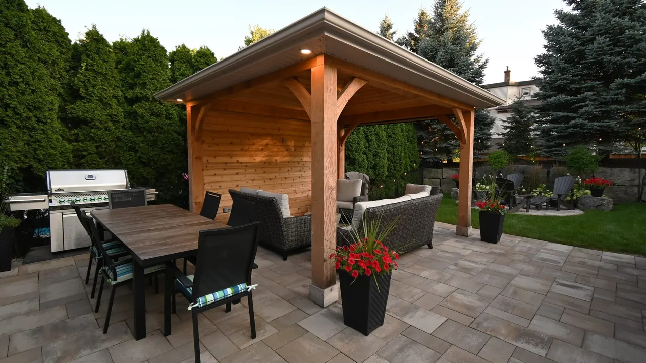Relaxation pavilion and outdoor living space