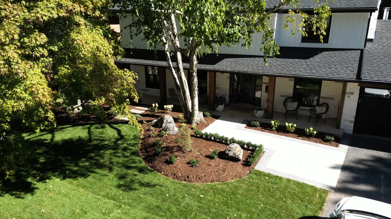 Entryway gardens and landscaping