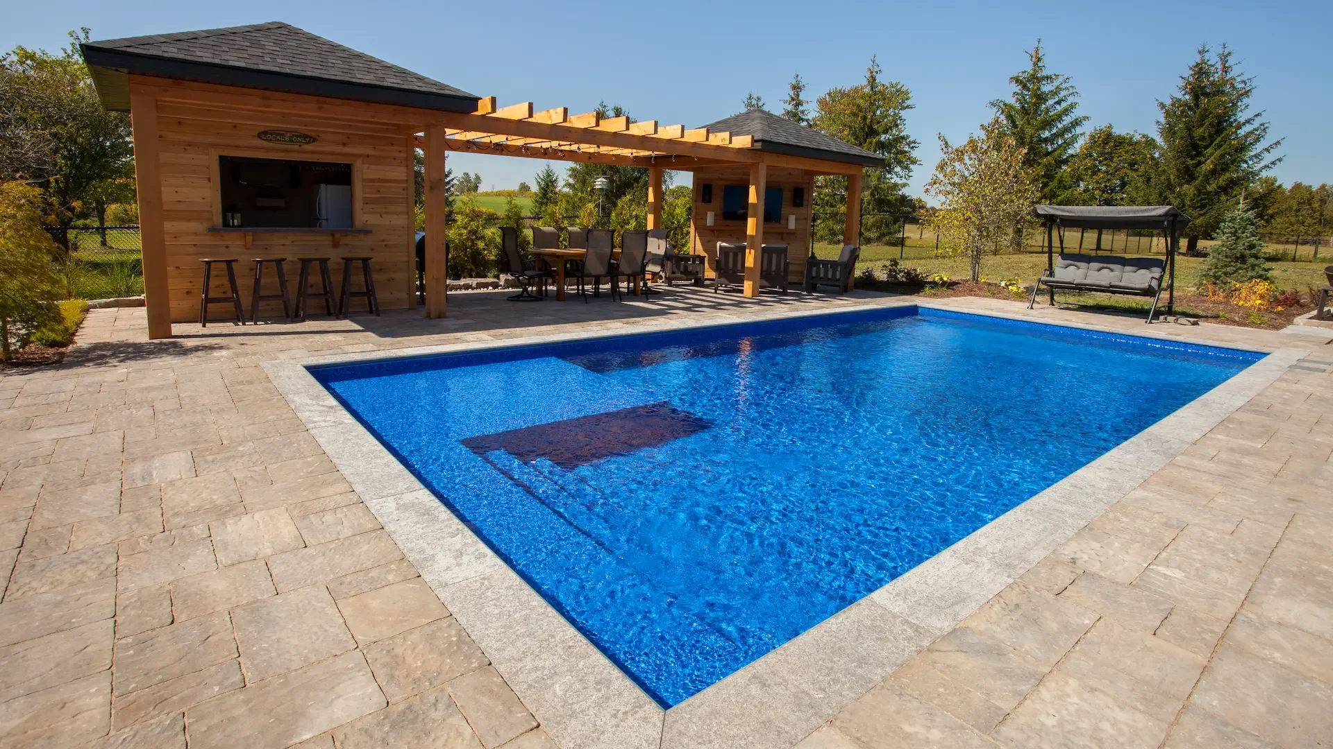 A swimming Pool built in Oakville, Ontario